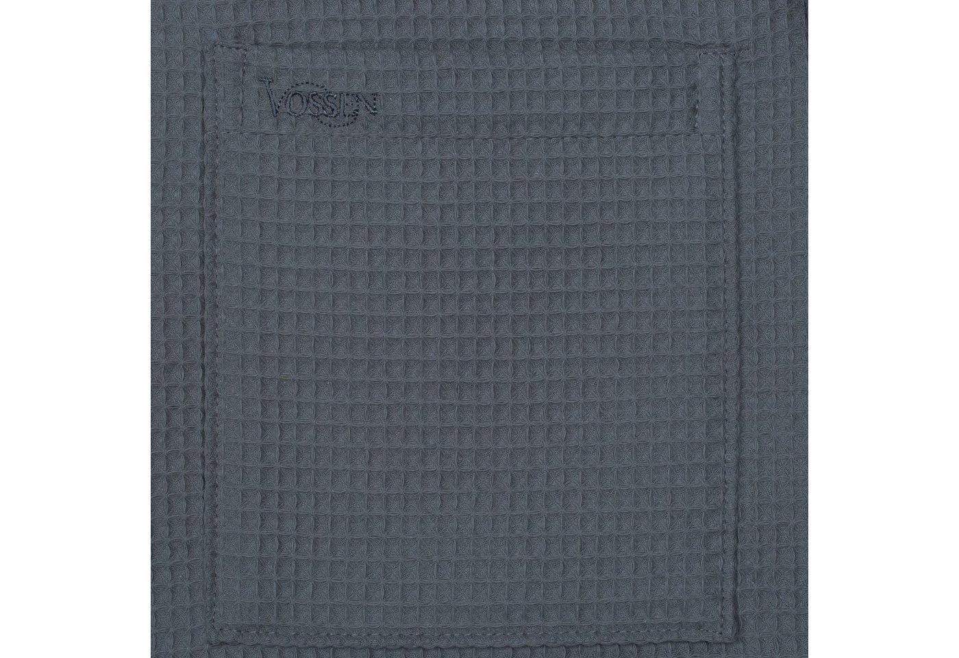 Vossen Unisex-Bademantel Rom, ideal für Sauna & Spa, Hotelbademantel, Morgenmantel, Kurzform, Waffelpiqué, Kimono-Kragen, Gürtel, für Damen & Herren, Waffelpiqu – Bild 4 von 5