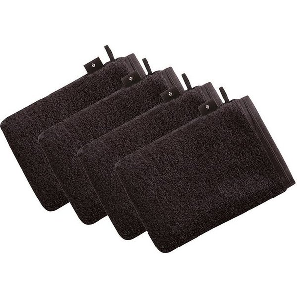 Vossen Waschhandschuh 4er Pack Waschhandschuh 22 x 16 cm Vegan Life, Frottier (Spar-Set, 4-St)