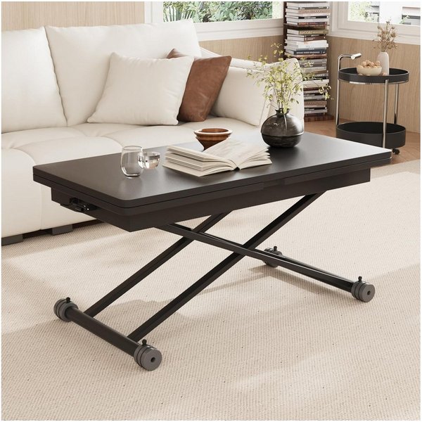 VOWNER Couchtisch 3-in-1, Höhenverstellbar & Ausziehbar, Esstisch, Wohnzimmertisch (1-St), Platzsparend & Umwandelbar für Ess- & Wohnzimmer