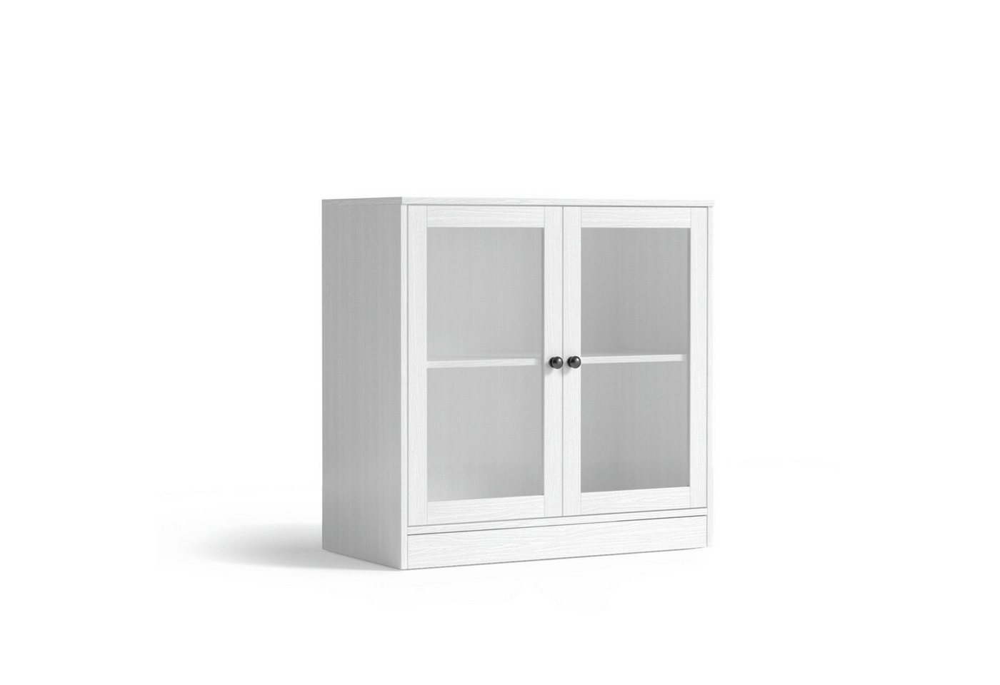 VOWNER Sideboard mit 2 Glastüren – Buffetschrank, Küchenschrank mit Arbeitsplatte (1 St), Aufbewahrungsschrank für Wohnzimmer & Schlafzimmer – Bild 3 von 5