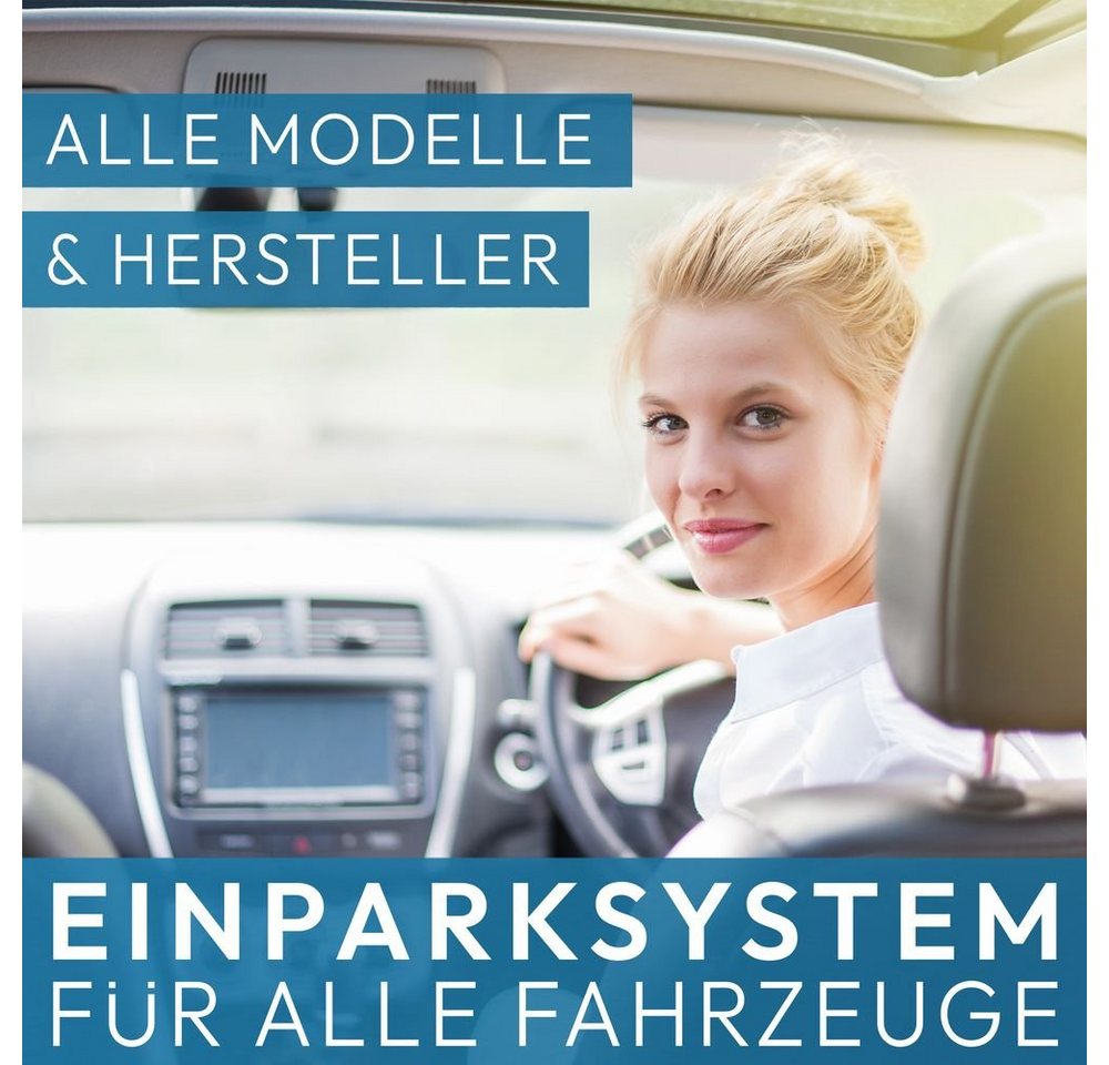 VSG24 Display Premium-Einparkhilfe ECHO PLUS Schwarz PDC-22121 Rückfahrkamera (4 x Parksensoren hinten mit Stecksystem, Parkhilfe inklusive Display) – Bild 3 von 5