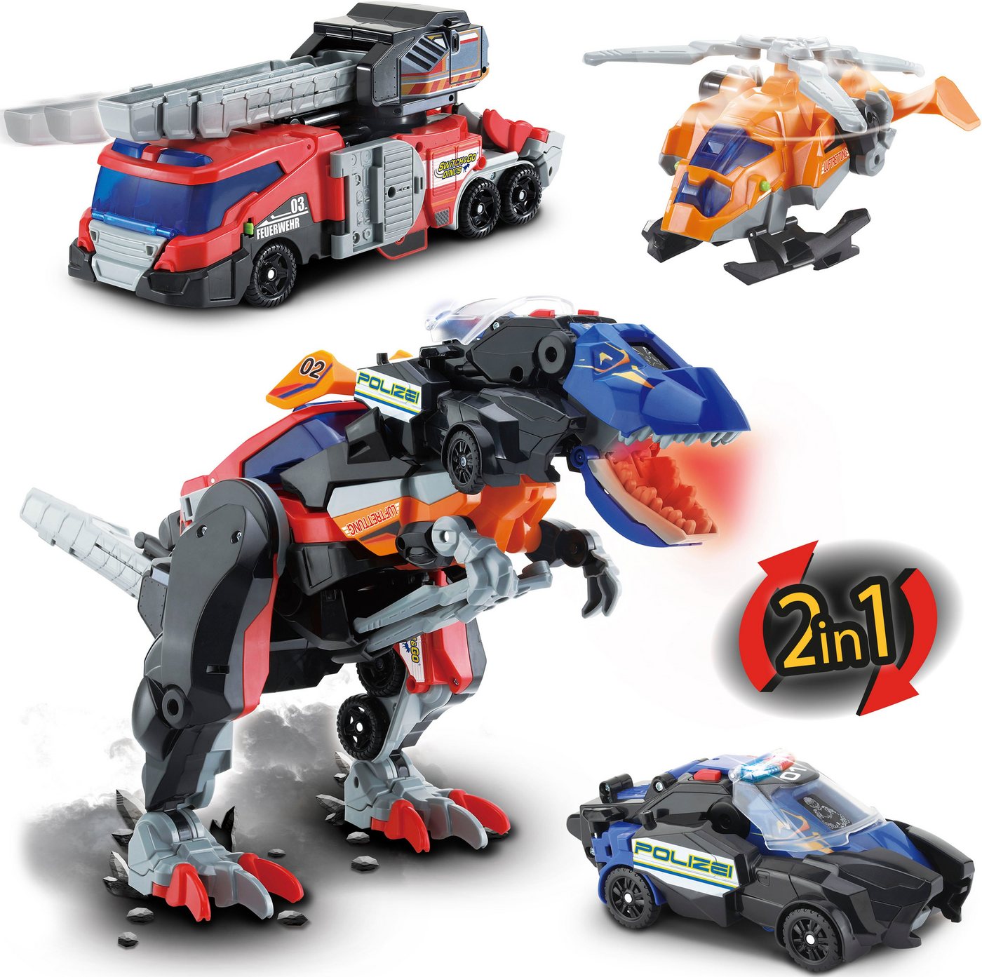 Vtech® Spielfigur Switch & Go Dinos 3in1 Super-TRex, mit Sound – Bild 2 von 5