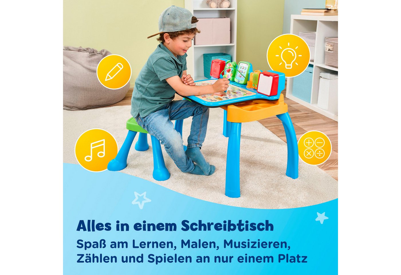 Vtech® Spieltisch 6-in-1 Magischer Schreibtisch, mit Licht und Sound – Bild 2 von 5
