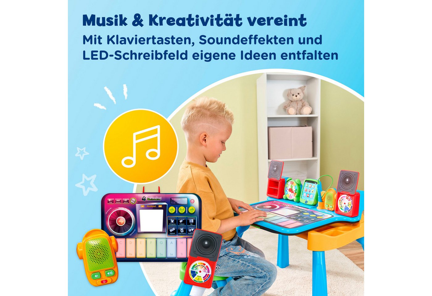 Vtech® Spieltisch 6-in-1 Magischer Schreibtisch, mit Licht und Sound – Bild 4 von 5
