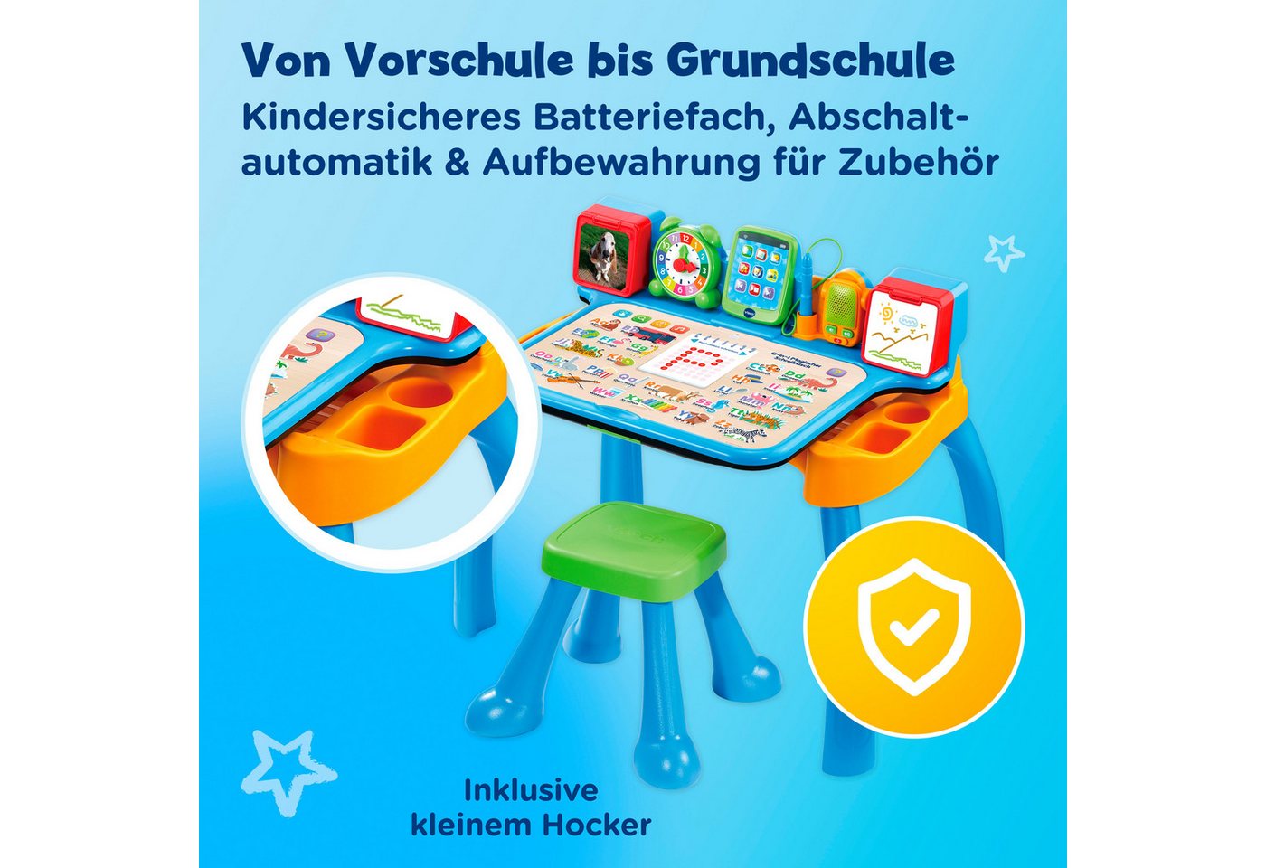 Vtech® Spieltisch 6-in-1 Magischer Schreibtisch, mit Licht und Sound – Bild 5 von 5