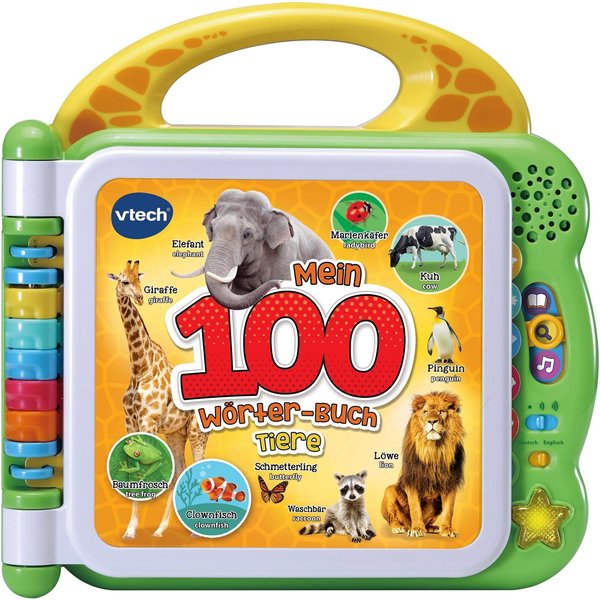 VTechBaby, Mein 100-Wörter-Buch Tiere, grün, mit Licht und Sound