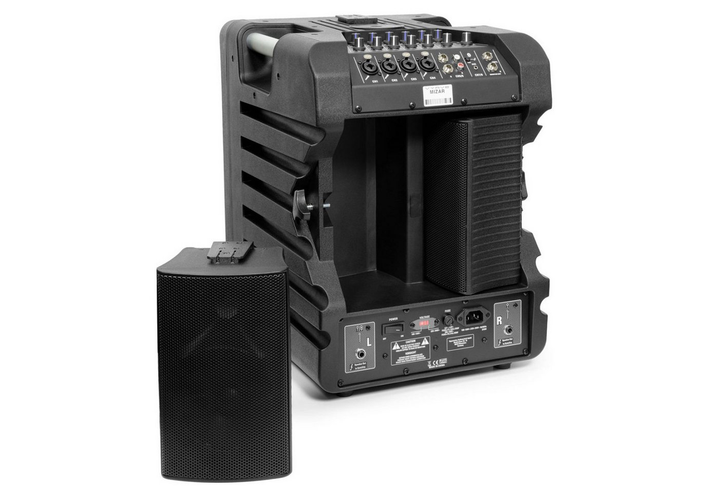 Vyrve Audio Vyrve Audio MIZAR PA-System mit Mixer und Stativen Lautsprechersystem (Bluetooth, PA-System mit Mixer und Stativen) – Bild 3 von 5