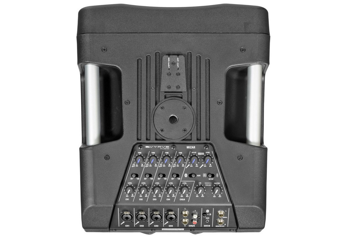 Vyrve Audio Vyrve Audio MIZAR PA-System mit Mixer und Stativen Lautsprechersystem (Bluetooth, PA-System mit Mixer und Stativen) – Bild 4 von 5