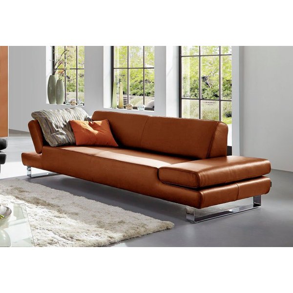 W.SCHILLIG 3-Sitzer taboo Designsofa mit hohem Sitzkomfort, Breite 232cm, Sitztiefe 69cm, mit Übertiefe, inklusive Armlehnenverstellung