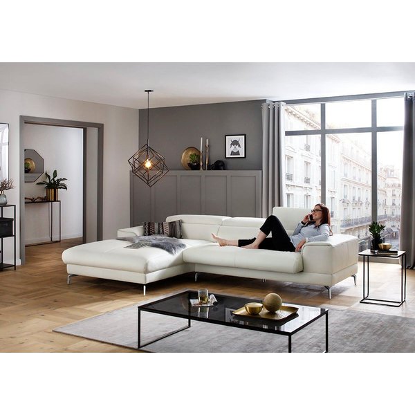 W.SCHILLIG Ecksofa piedroo, Designsofa mit tollem Sitzkomfort, bequem und elegant, L-Form, Kopfteilverstellung, wahlweise mit Sitztiefenverstellung, Breite 303c