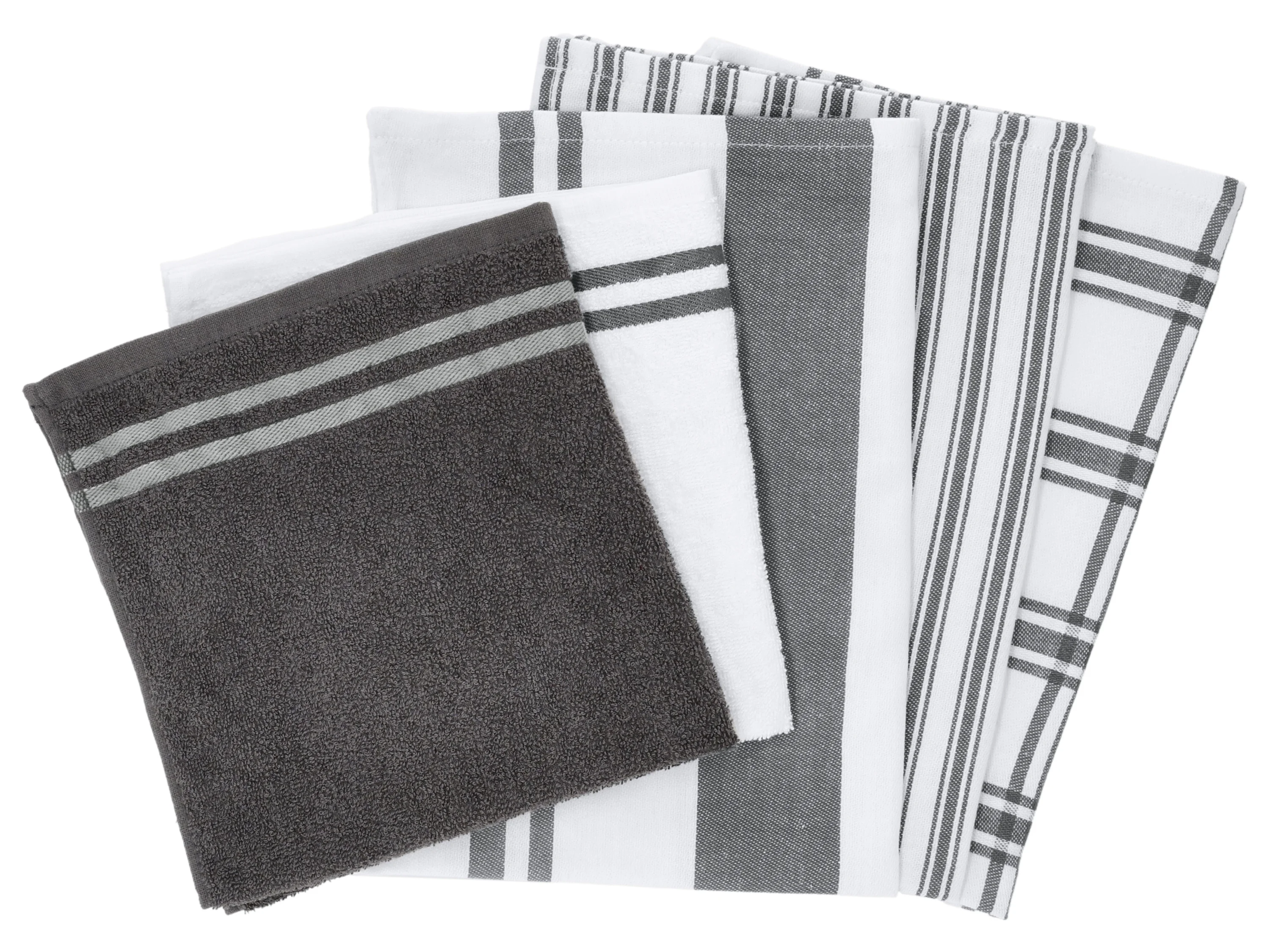 W5 Geschirr- und Handtuchset, 5er (Grau) – Bild 3 von 4