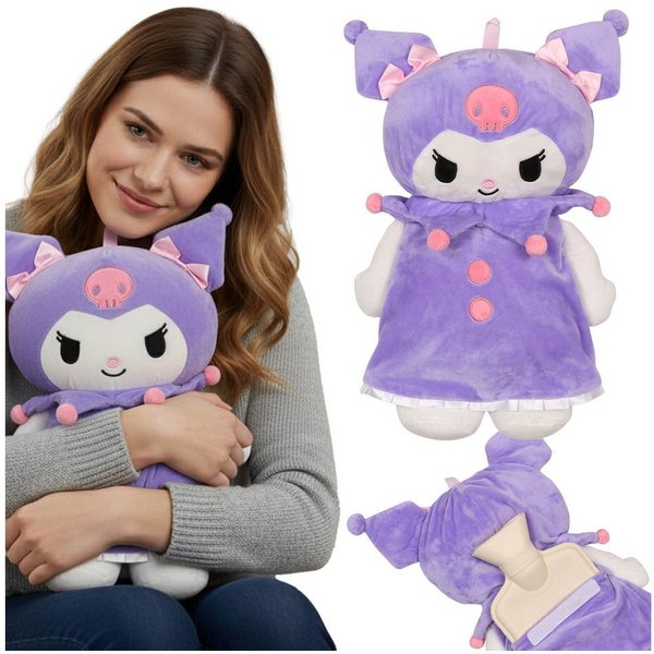 Hello Kitty Wärmflasche Hello Kitty Kuromi Wärmflasche 750 ml mit weichem Bezug