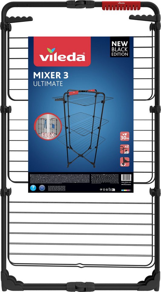 Vileda Wäscheständer Vileda MIXER 3 Turmwäscheständer, viel Platz auf engstem Raum, optimal für längere Wäschestücke – Bild 5 von 5