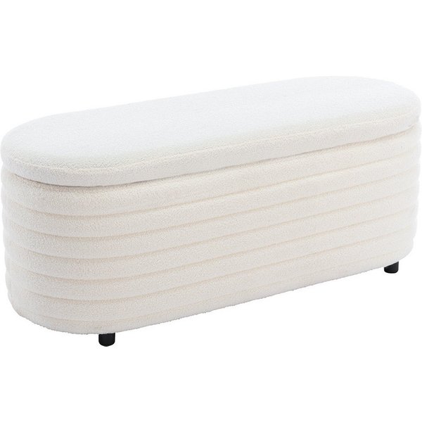 WAHSON OFFICE CHAIRS Sitzhocker Teddystoff Sitzbank mit Stauraum, Moderner Fußbank