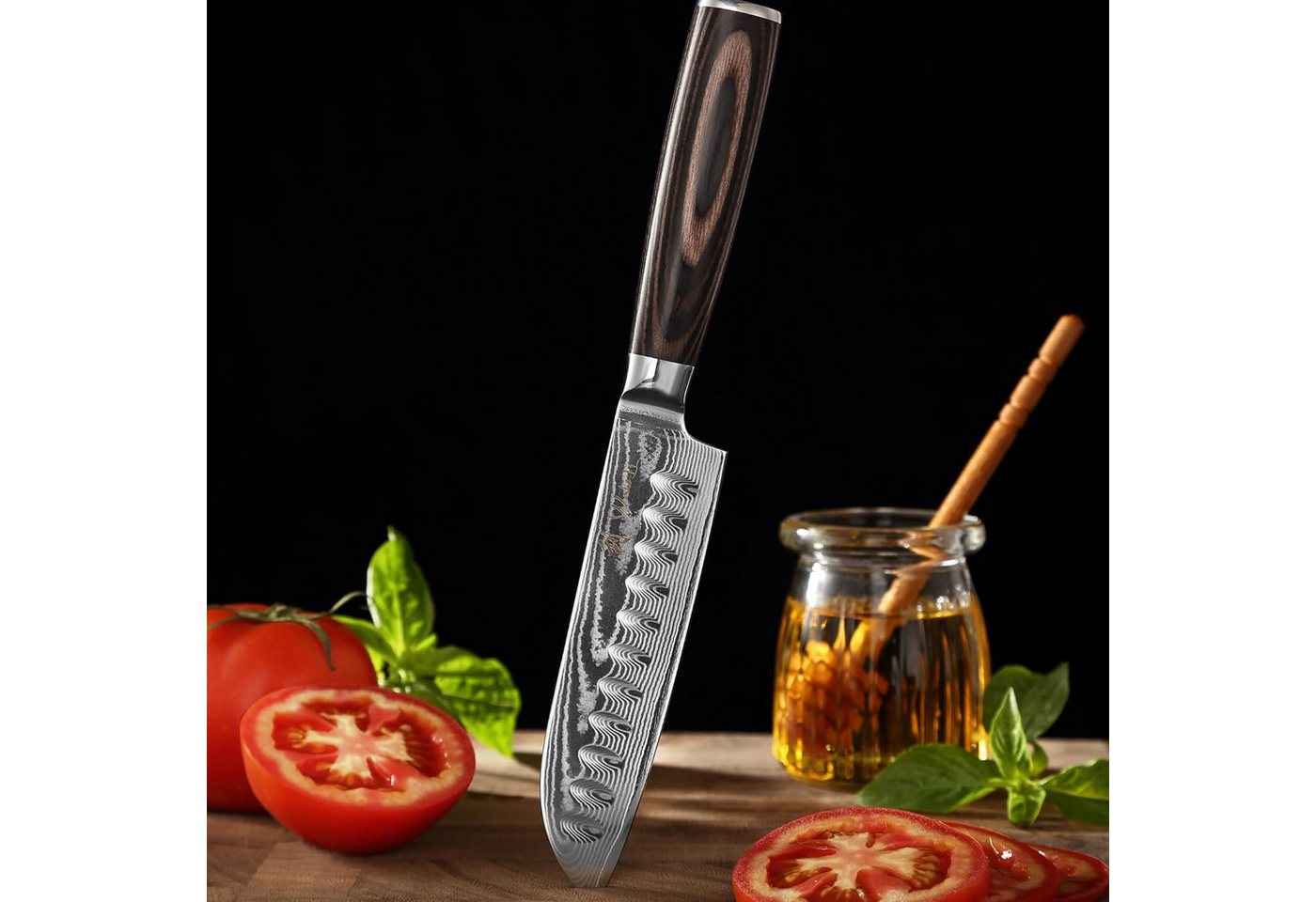 Wakoli Messer-Set EDIB Essentials 2er Damastmesser-Set I Küchenmesser I 12/13cm Klingen (Damastmesser mit Geschenkbox, 2-tlg., 2er Damastmesser-Set), VG10 Kern, – Bild 5 von 5