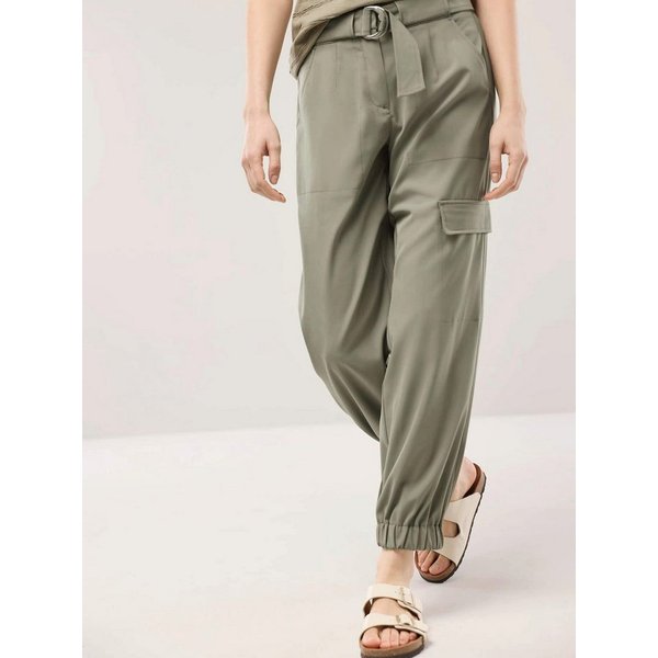 Walbusch Cargohose Damen Easycare Cargohose Regular Fit Gürtel inklusive Bügelleicht, knitterarm, elastischer Flex-Bund, Beintasche