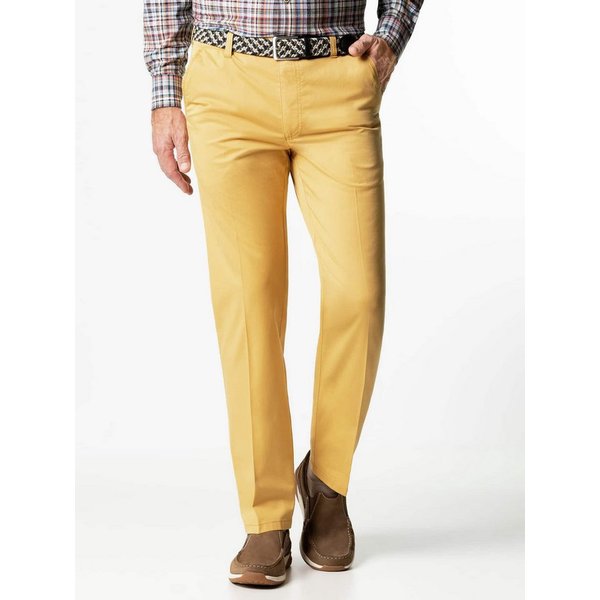 Walbusch Chinohose Herren Extraglatt-Stretchbund-Chino Regular Fit bügelfrei, bügelfrei, Kurzgröße