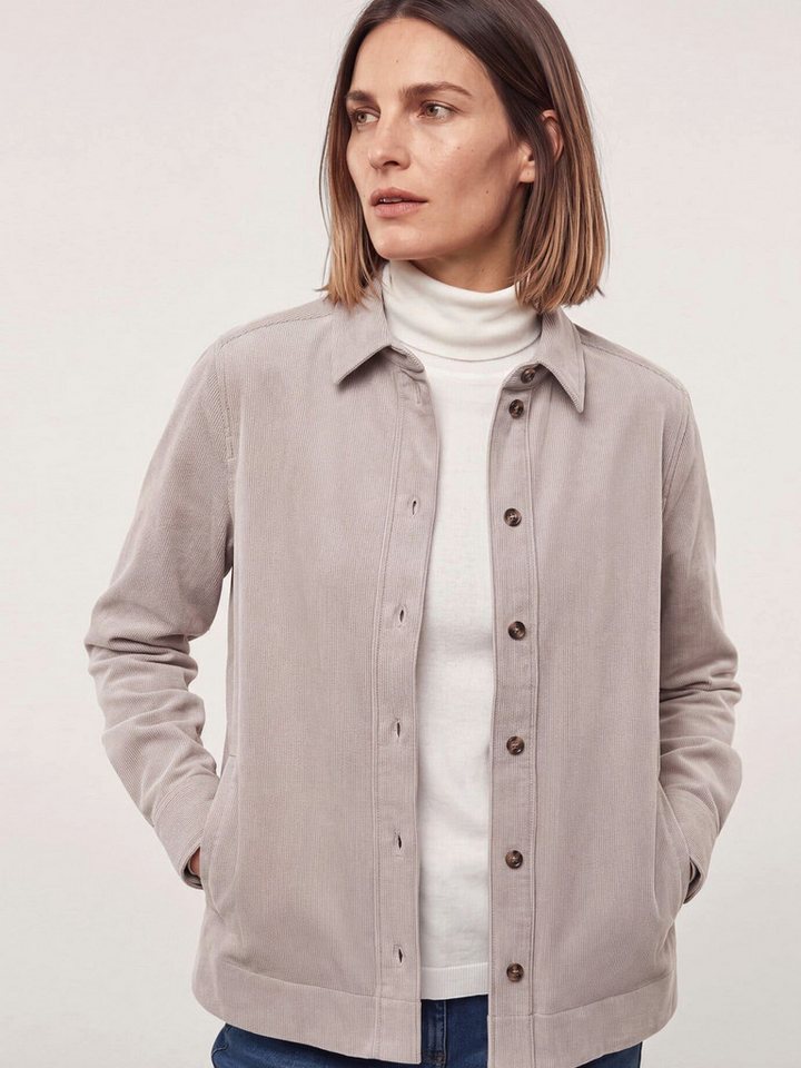 Walbusch Langarmbluse Damen Two-Tone Cord Bluse Boxi Blusenkragen Langarm, modisch, pflegeleicht, atmungsaktiv, wärmend – Bild 3 von 4