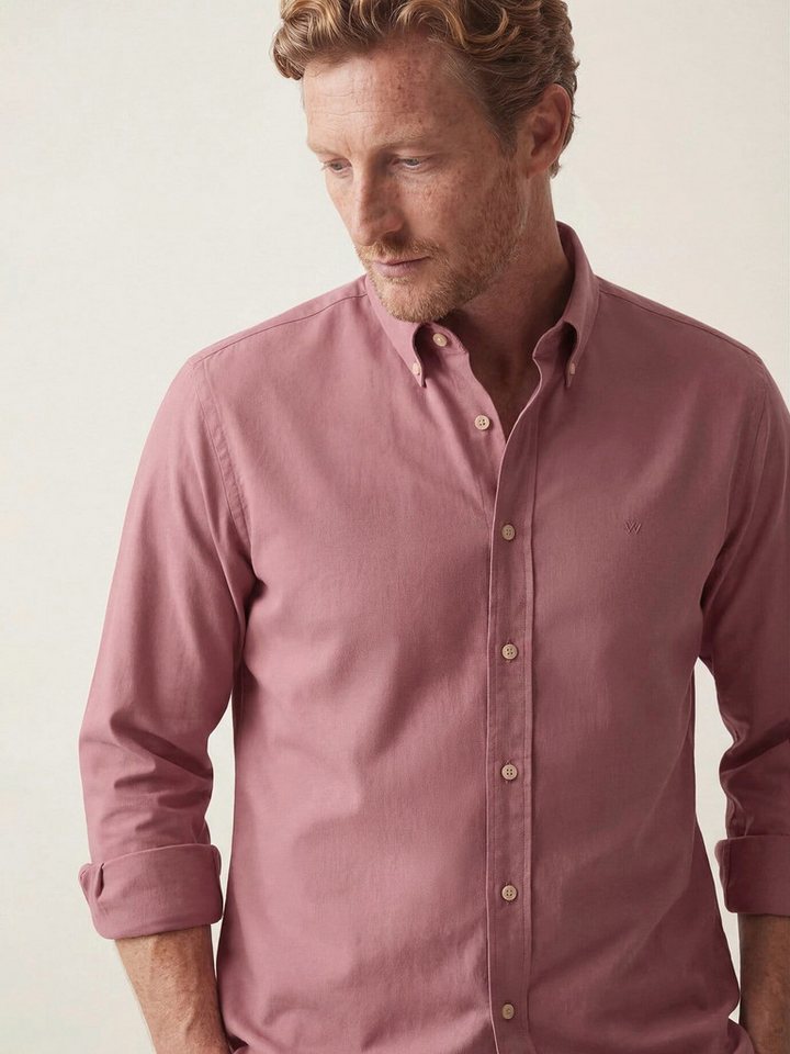 Walbusch Langarmhemd Herren Hemd aus Royal-Oxford Regular fit Kentkragen Langarm, modern, pflegeleicht, atmungsaktiv – Bild 3 von 4
