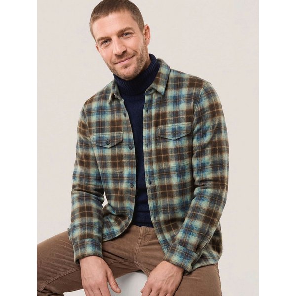 Walbusch Langarmhemd Herren Overshirt aus Baumwolle Regular fit Kentkragen Langarm, pflegeleicht, atmungsaktiv, wärmend