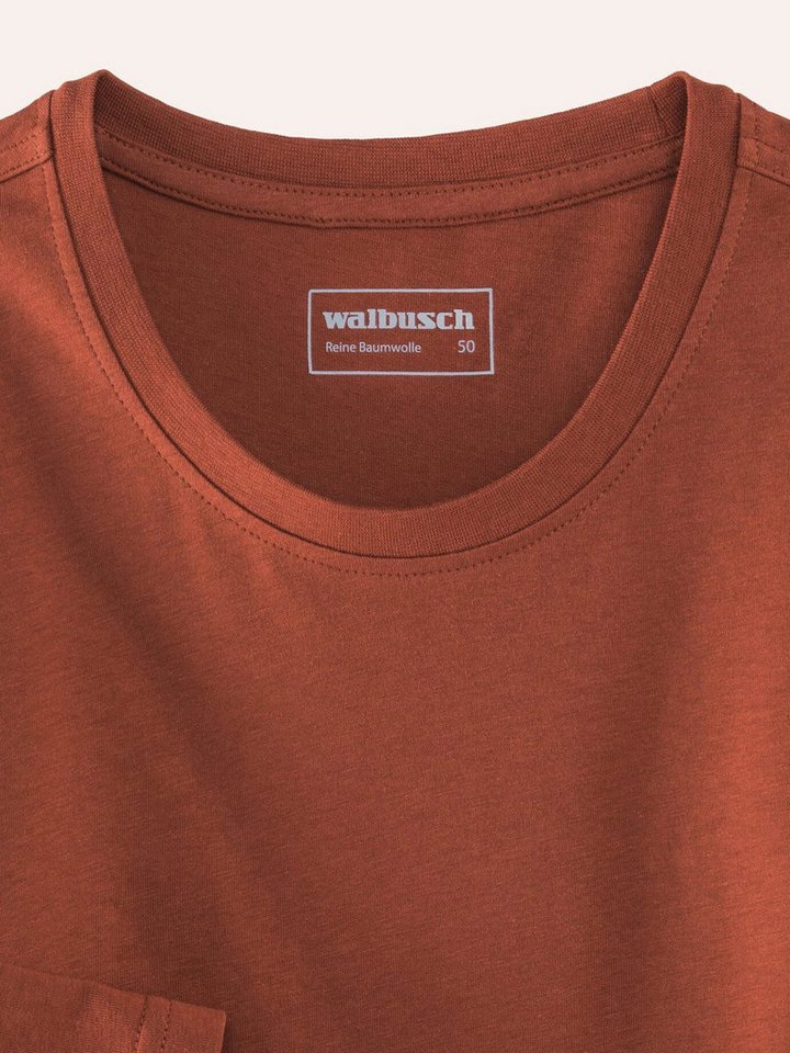 Walbusch Langarmshirt Herren Langarm-Shirt Rundhalsausschnitt Baumwolle pflegeleicht Jersey mit seidigem Griff, leichter Glanz, farbbeständig, formstabil – Bild 3 von 5