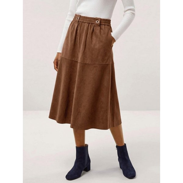 Walbusch Midirock Damen Veloursrock, modisch, Kurzgröße