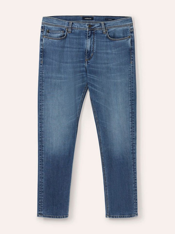 Walbusch Regular-fit-Jeans Herren Charakter-Jeans Regular Fit Baumwolle Flex-Bund 3 cm, Five-Pocket-Form, pflegeleicht – Bild 2 von 4