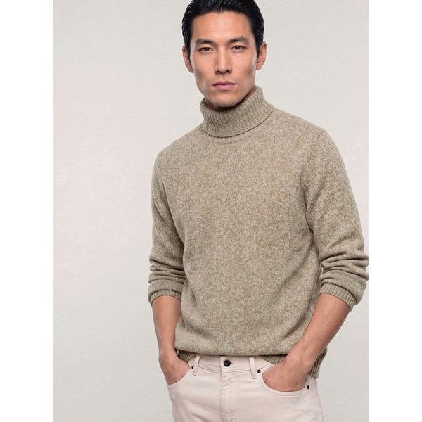 Walbusch Rollkragenpullover Herren Rollkragenpullover aus Lammwolle, wärmend