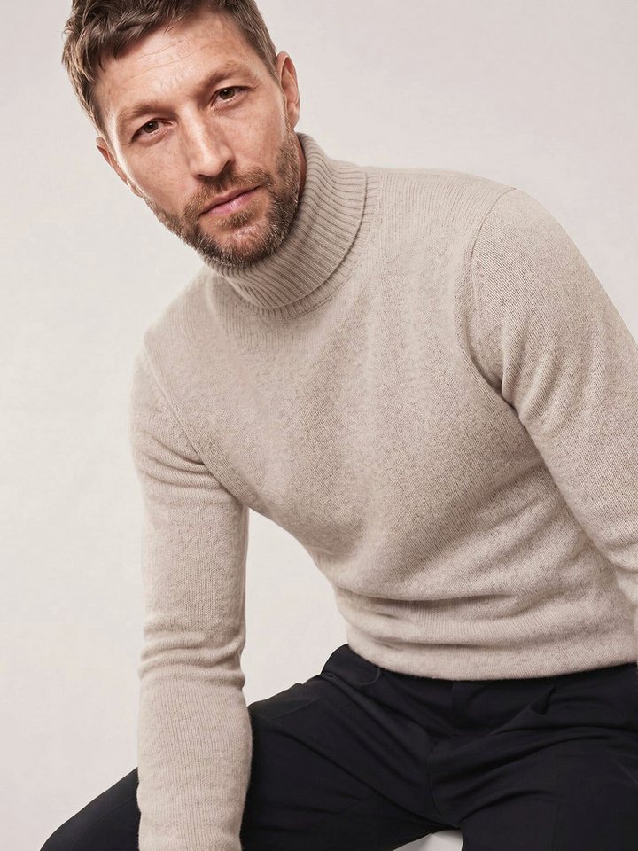 Walbusch Rollkragenpullover Herren Rollkragenpullover aus Lammwolle, wärmend – Bild 3 von 4