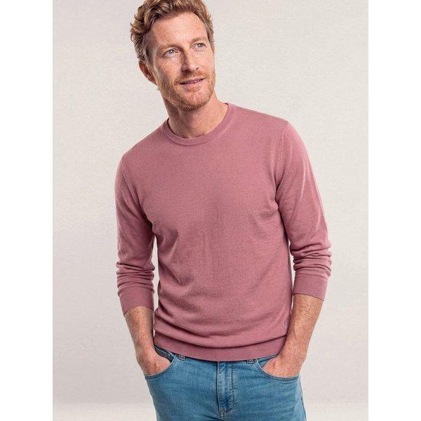 Walbusch Rundhalspullover Herren Merino Extrafein Pullover Rundhals waschmaschinenfest 19,5 Mikron Schurwolle, atmungsaktiv, temperaturausgleichend