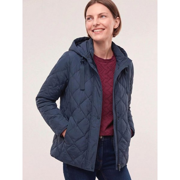 Walbusch Steppjacke Damen Leichte Steppjacke mit Rautenmuster ohne Nähte Stehkragen, modern, wasserabweisend