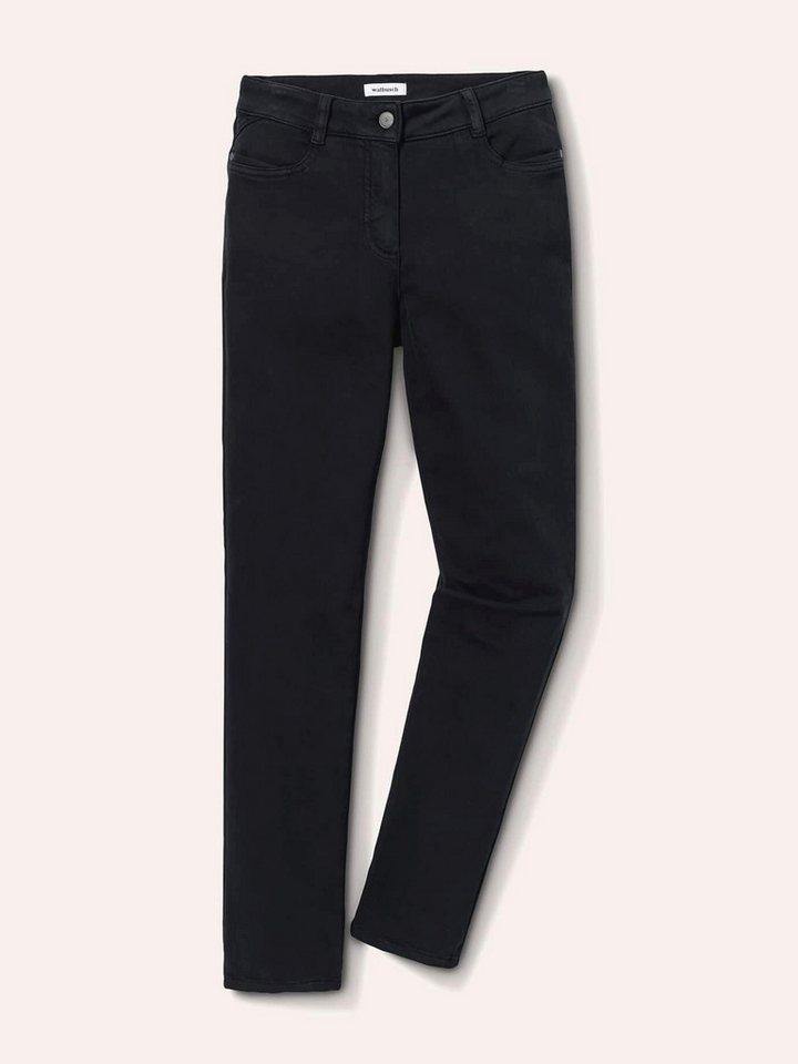 Walbusch Stretch-Hose Damen Powerstretch-Hose Wintertouch Regular Fit Flex-Bund warm Baumwollhose, soft angeraut, elastisch, Five-Pocket, pflegeleicht – Bild 2 von 5