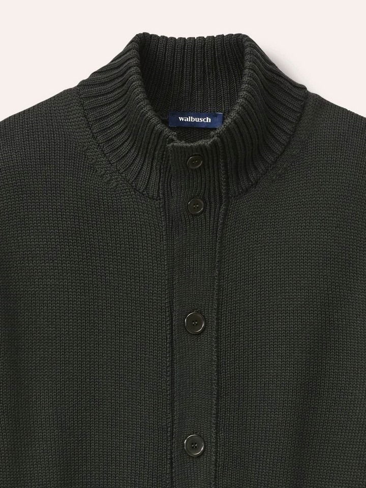 Walbusch Strickjacke Herren Strick-Blouson mit Merinowolle Stehkragen, modern, pflegeleicht – Bild 4 von 4