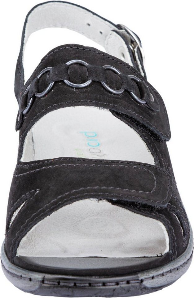 Waldläufer GARDA Riemchensandale, Sommerschuh, Sandalette, Keilabsatz, mit Druckknopf, G-Weite – Bild 3 von 5