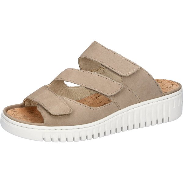 Waldläufer H-WILLOW Pantolette Sommerschuh, Hausschuh, Keilabsatz, mit Korkfußbett, H-Weite