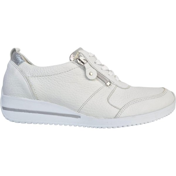 Waldläufer Himona HIRSCH weiss ZIP Slipper