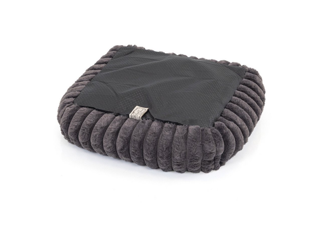 Wallace & Jones Tierbett Katzenbett Mary, edle Cordstoff-Optik, gepolsterte Seitenwände, anthrazit, ca. 71 x 58 x 18 cm – Bild 4 von 5