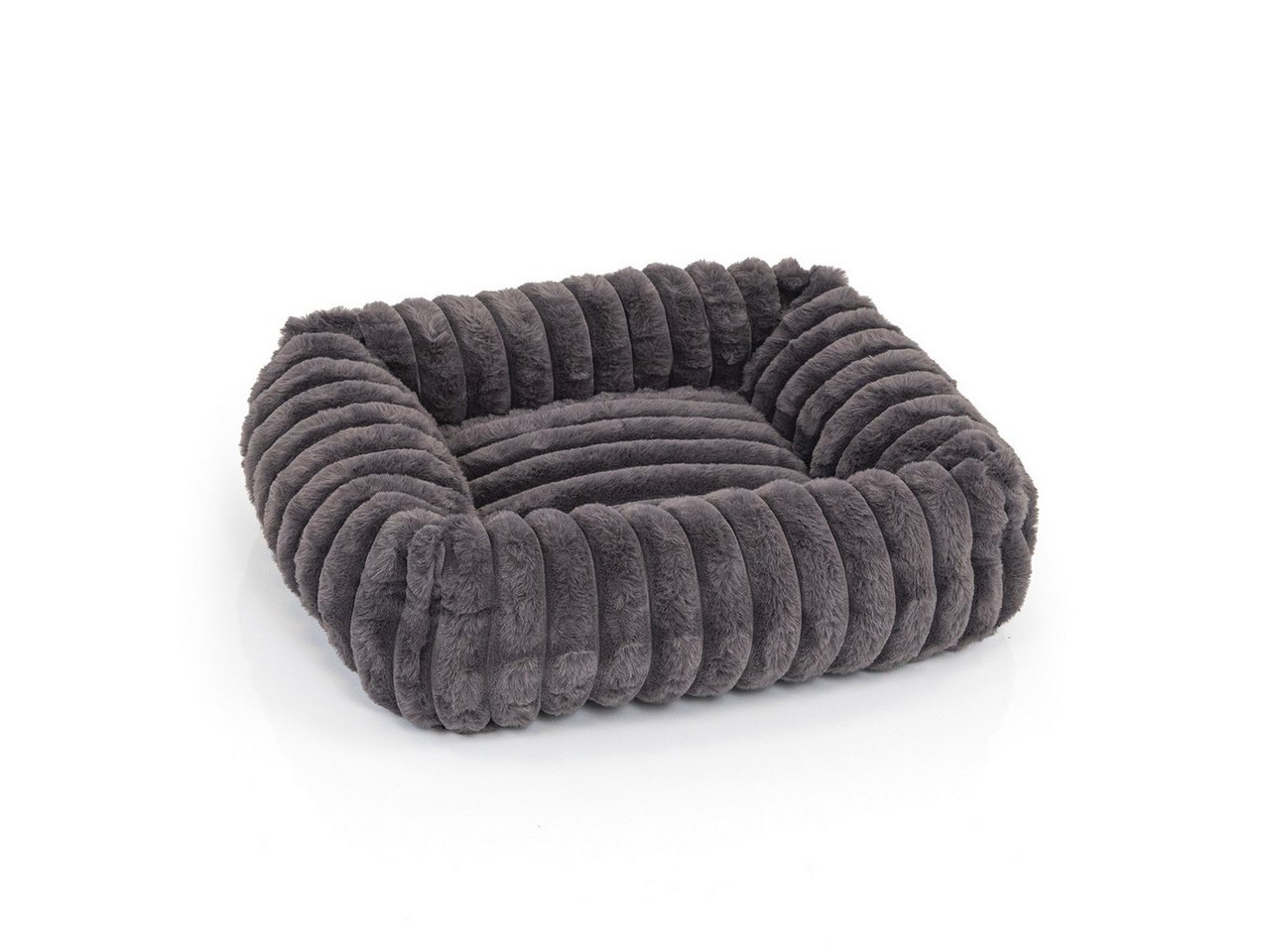 Wallace & Jones Tierbett Katzenbett Mary, edle Cordstoff-Optik, gepolsterte Seitenwände, anthrazit, ca. 71 x 58 x 18 cm – Bild 5 von 5