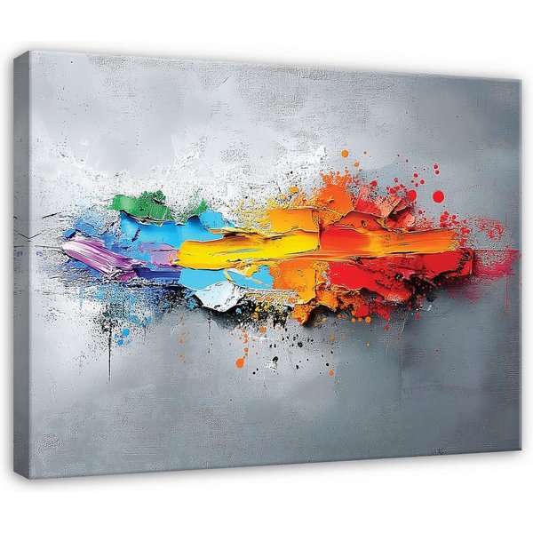 Wallarena Leinwandbild Abstrakt Beton - Grau - Modern - Wohnzimmer, Abstrakt, 40x30x2cm