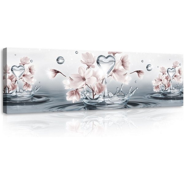 Wallarena Leinwandbild Blumen Abstrakt Modern Wohnzimmer Mehrfarbig 80x80 cm, Blumen, 80 x 80 cm