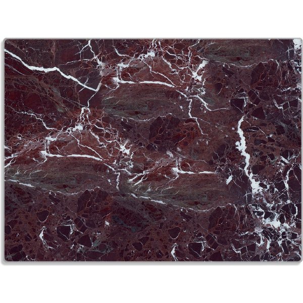 Wallario Schneidebrett Roter Marmor-Optik, ESG-Sicherheitsglas, (inkl. rutschfester Gummifüße 4mm, 1-St), 30x40cm