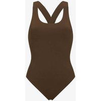 WALLIEN einteiliger Badeanzug Nerida Scoop Neck, Größe L in Braun