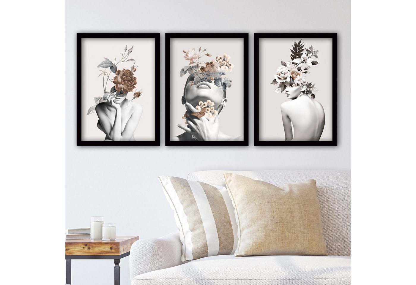 Wallity Leinwandbild 100% MDF (Thickness: 2 cm), 35 x 45 cm (3 Pieces) L1266, (3 St) – Bild 2 von 2