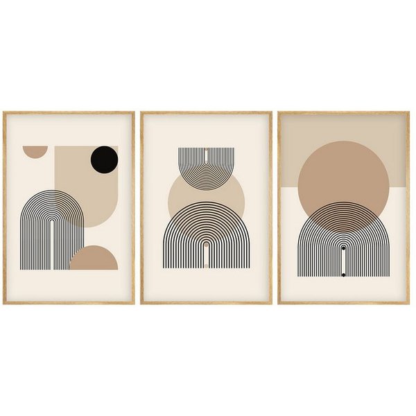 Wallity Leinwandbild Painting: 100% MDF (Thickness: 3 mm), 50 x 70 cm (3 Pieces) E4052, (3 St)