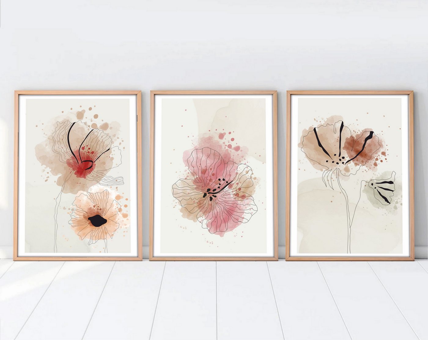 Wallity Leinwandbild Painting: 100% MDF (Thickness: 3 mm), 20 x 30 cm (3 Pieces) E1498, (3 St) – Bild 5 von 5
