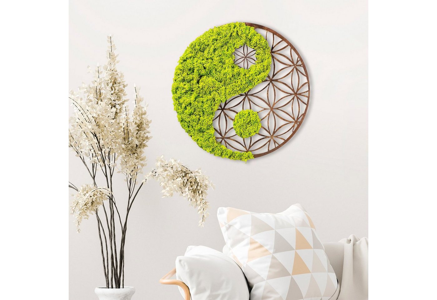 Wallity Wanddekoobjekt 100% MDF / MOSS (Thickness: 9 mm), 44 x 1 x 44 cm R1106 – Bild 3 von 5