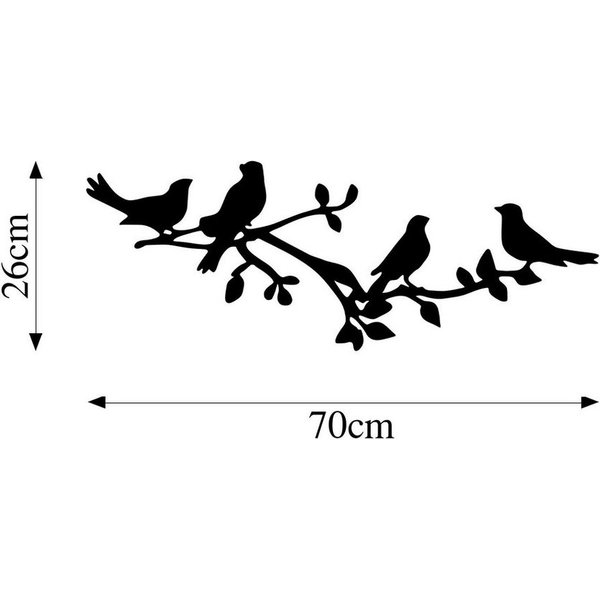 Wallity Wanddekoobjekt 100% METAL (Thickness: 1,5 mm), 70 x 26 cm L2254