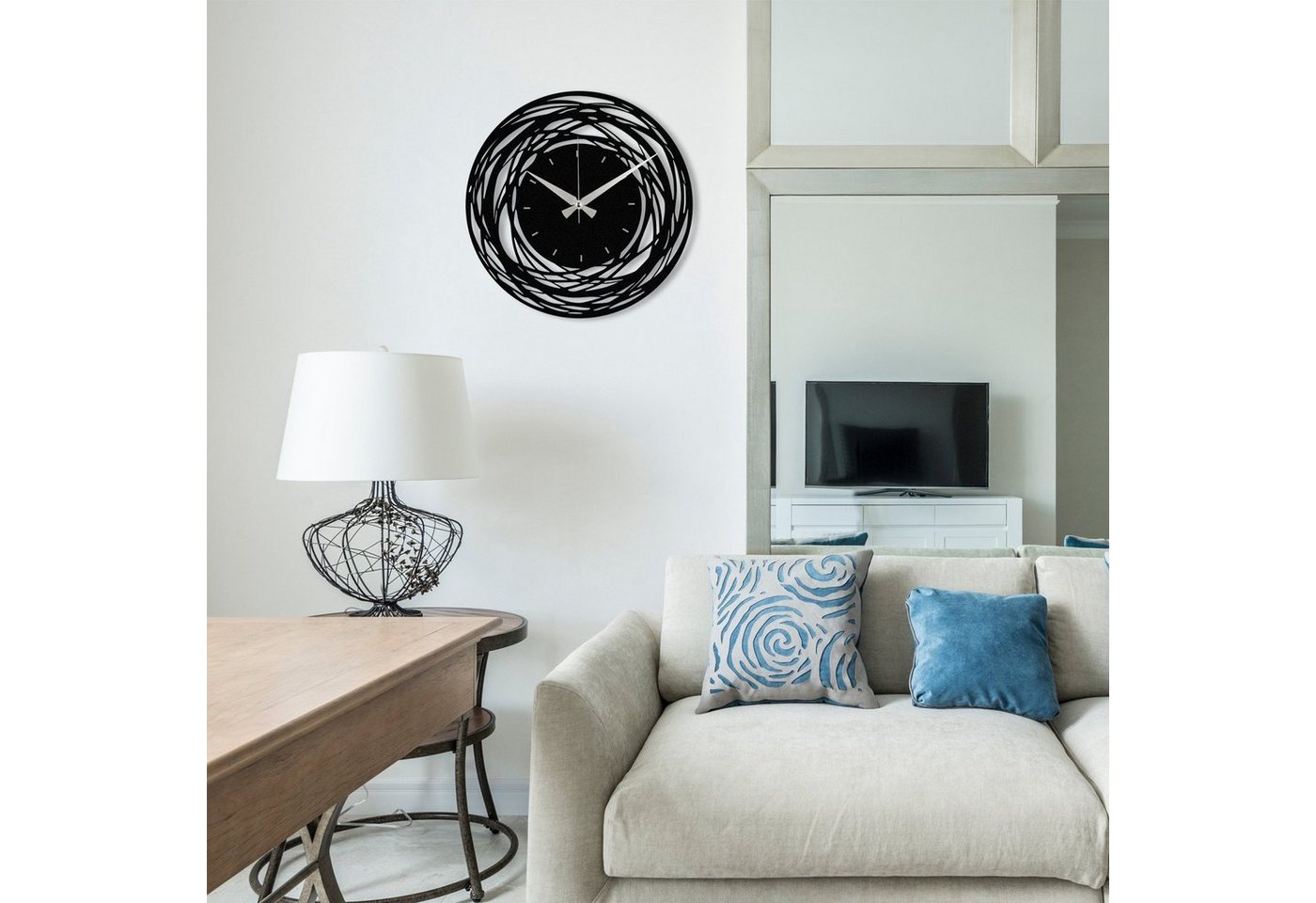 Wallity Wanduhr 100% METAL (Thickness: 1,2mm), 48 x 48 cm Z1422 – Bild 2 von 5