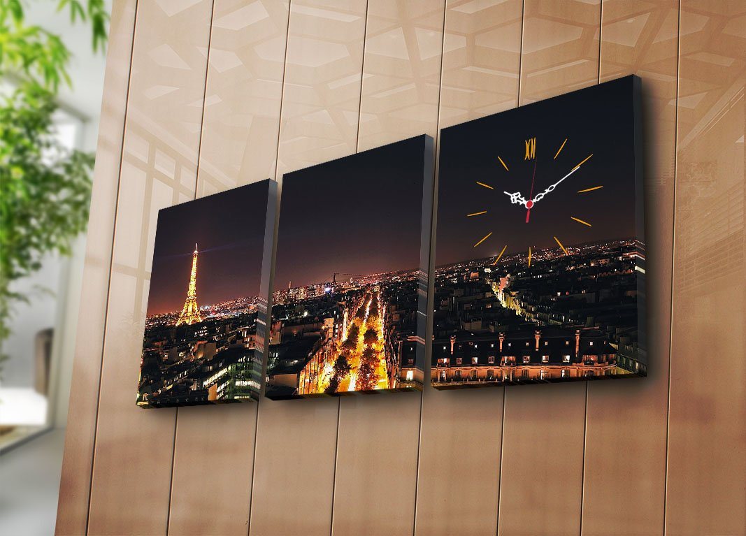 Wallity Wanduhr 100% SUEDE CANVAS, 30 x 40 cm (3 Pieces) A3615 – Bild 3 von 4