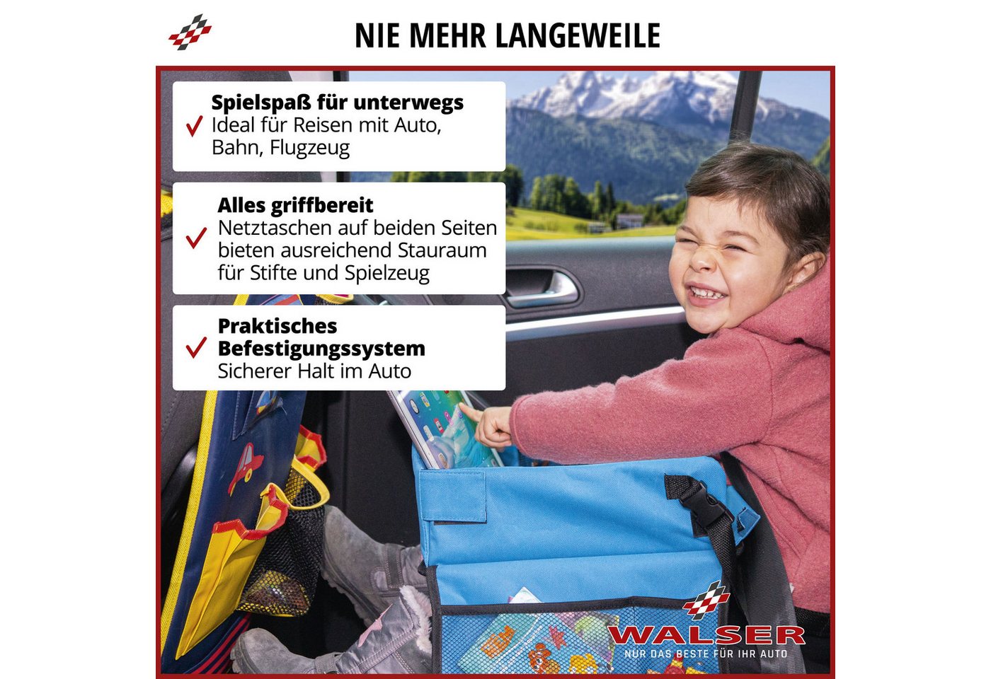WALSER Autokindersitz Kinderreisespieltisch Lenny, ab: ab 4 Jahre, bis: - 10 Jahren, (1 Stück, 1-tlg) – Bild 2 von 5